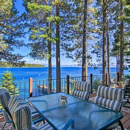 Waterfront Meeks Bay Home Hot Tub, Walk To Trail